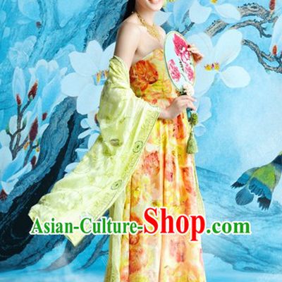 Traditional Chinese Tang Dynasty Lady Dress for Women