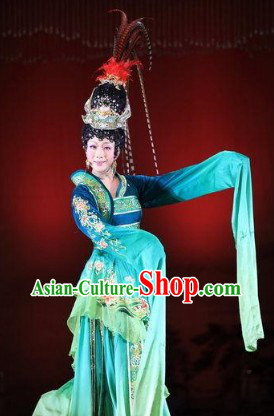 Traditional Chinese Diao Chan Four Beauties Costumes and Headwear Complete Set
