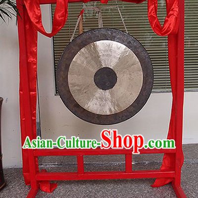 Traditional Chinese Red Wooden Gong Stand