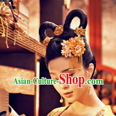 Tang Dynasty Palace Beauty Hair Accessories and Earrings