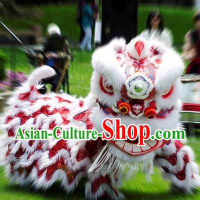 Top Red Handmade Fut San Lion Dance Costume Complete Set