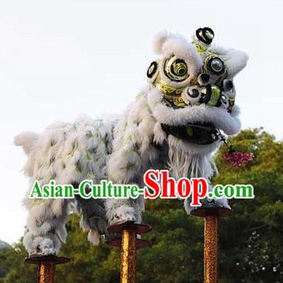 Tiger Claw Long Wool Lion Dance Chinese New Year Costume Complete Set