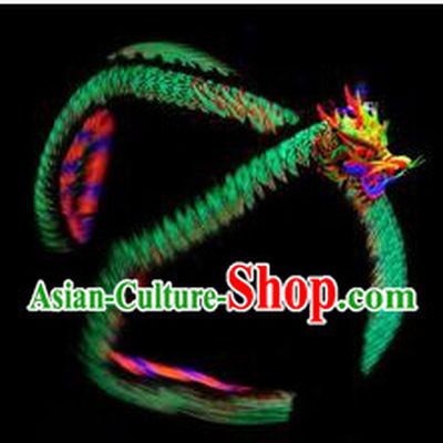 Green Luminous Dragon Dance Costumes Full Set