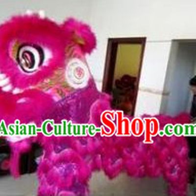 Top Peach Lion Dancing Costume Complete Set for Display and Play