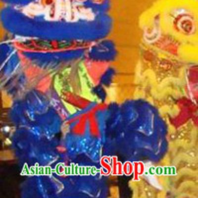 Blue Lion Dancing Costume Complete Set for Display and Play