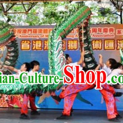 Top Green Luminous Dragon Dance Costume Full Set