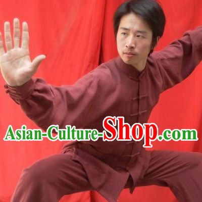 Top Quality Natural Flax Mandarin Chinese Martial Arts Outfit