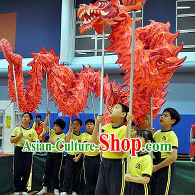 Junior School Students Luminous Dragon Dance Equipment Complete Set