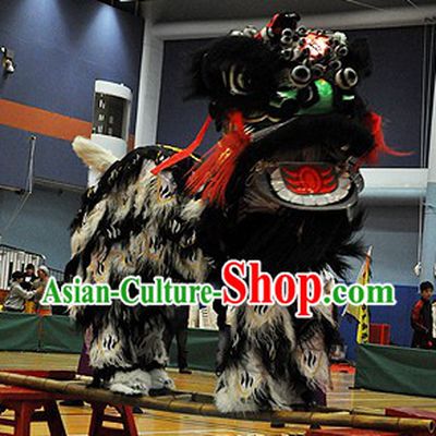 Powerful Old Style Fut San Zhang Fei Lion Dance Costume Complete Set