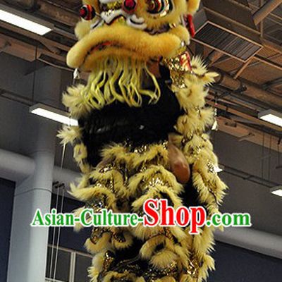 Powerful Professional Competition and Display Lion Dance Head and Costume Complete Set