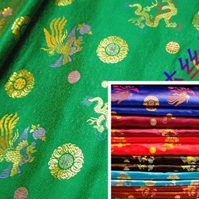 Traditional Chinese Dragon Phoenix Brocade Fabric