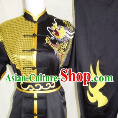 Top Silk Broadcloth Kung Fu Championship Dragon Dancer Uniform
