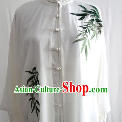 Top Embroidered Bamboo Tai Chi Costumes Three Pieces Complete Set