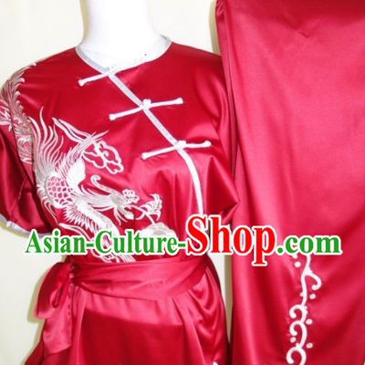 Top Chinese Traditional Dragon Silk Martial Arts Uniforms Supplies for Adults