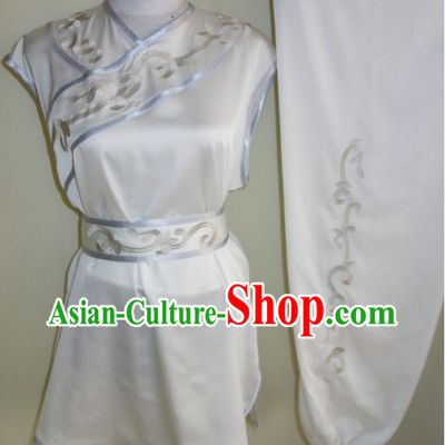 Professional Kung Fu Fist Martial Arts Practice Silk Uniform Complete Set for Women