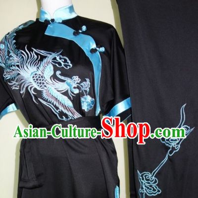 Traditional Kung Fu Silk Uniform Black