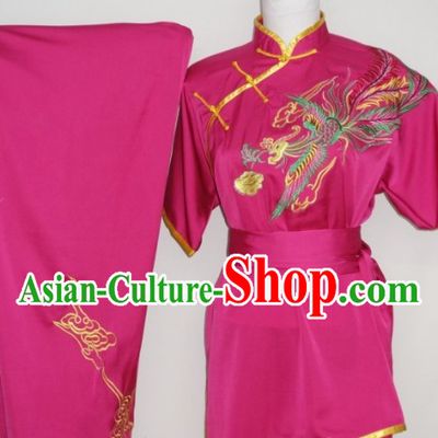 Asian Silk Embroidery Wushu Dress Martial Arts Clothing