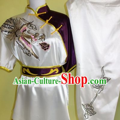 Asian Silk Embroidery Wushu Dress Martial Arts Clothing