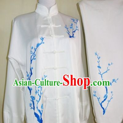 Hand Painted Plum Blossom Martial Art Dresses, Sportswear   Accessories