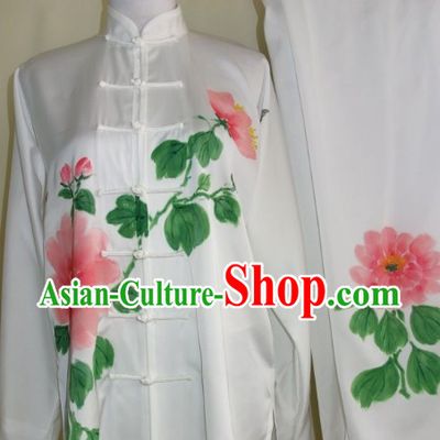 Hand Painted Flower and Butterfly Martial Art Clothes