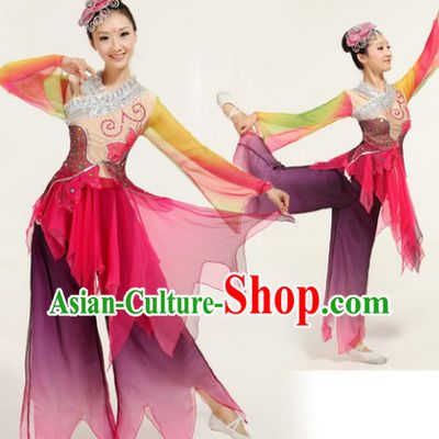 Ai Lian Shuo Lotus Legend Classical Dance Costumes and Headwear Complete Set