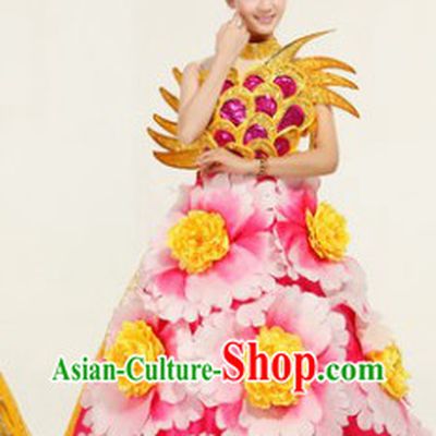 Big Events Parade Flower Dance Costumes and Headwear Complete Set for Women