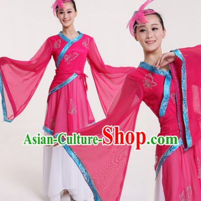 Butterfly Chinese Classical Gu Dian Hanfu Dance Costumes and Hairdress