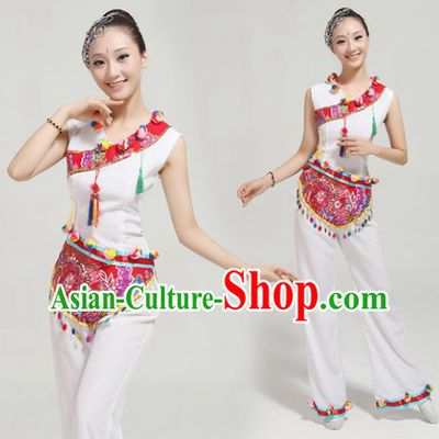 Cantata Dance Group Dance Singing Group Performance Costumes and Headwear Complete Set for Women