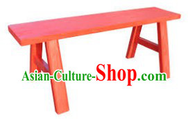 Traditional Chinese Red Kung Fu Bench