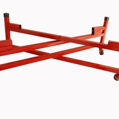Traditional Chinese Red Wood Drum Cart