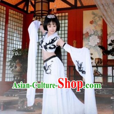 Long Sleeve White Palace Dance Costumes for Women
