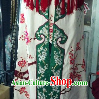 Ancient Chinese Embroidered Flower and Crane Mantle