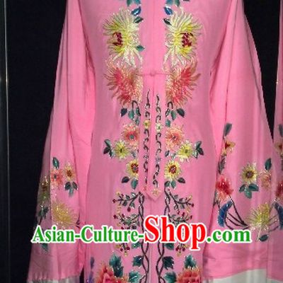 Ancient Chinese Embroidered Flower Long Robe for Women