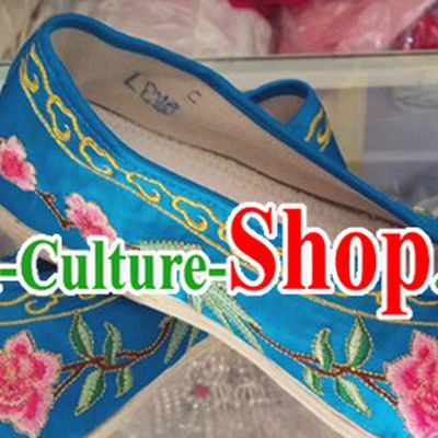 Chinese Opera Embroidered Flower Shoes for Women