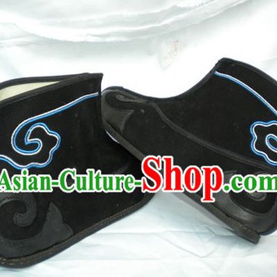 Black Chinese Classical Auspicious Cloud Black Boots