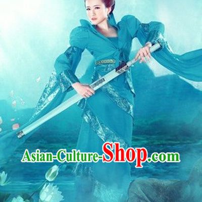 Romantic Blue Fairy Costumes Complete Set