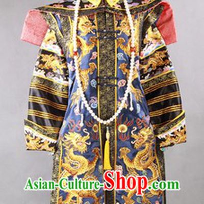 Ancient Chinese Empress Crown and Clothing Complete Set for Women