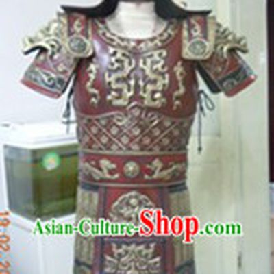 Ancient Chinese Military Armor Costume and Helmet Complete Set for Adults