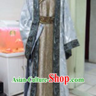 Ancient Chinese Male Costumes and Headwear Complete Set for Men