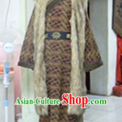 Ancient Chinese School Master Costumes and Hat Complete Set for Men