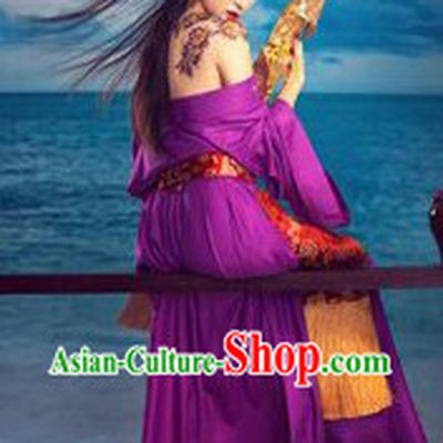 Ancient Chinese Purple Sexy Costumes for Women