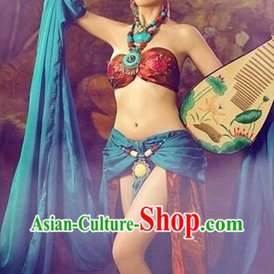 Ancient Dunhuang Dancer Costumes Cape and Accessories for Women