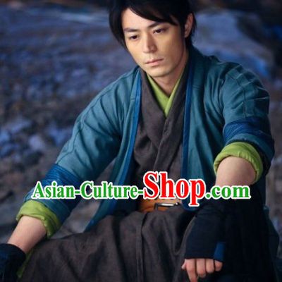 Kung Fu Master Swordsman Costumes Complete Set for Men