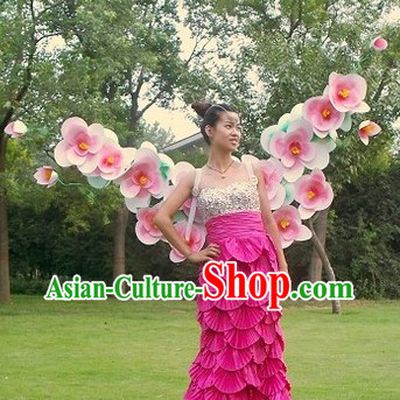 Handmade Professional Stage Performance Flower Wings