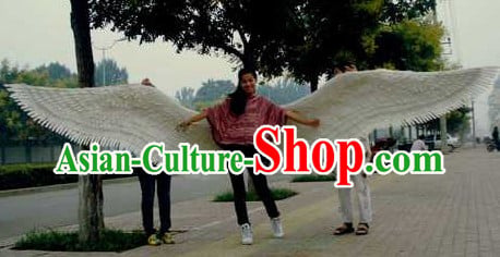 Handmade Professional Show Victoria Secret Super Long and Large White Angel Wings