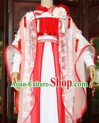 Chinese Classic Female Emperor Cosplay Costumes and Hair Accessories Complete Set