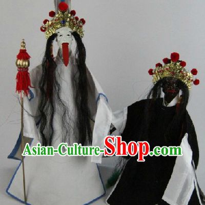 Traditional Handmade Nether World Deities Glove Puppets Hand Marionette Puppets