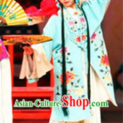Traditional Chinese Blue Peking Opera Hua Dan Robe for Kids