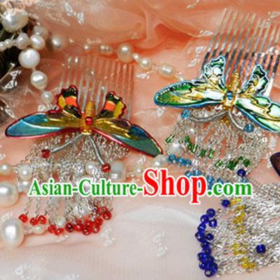 Ancient Chinese Female Butterfly Hair Accessories and Earrings