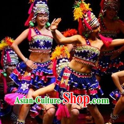 Ethnic Dance Costumes and Hat Complete Set